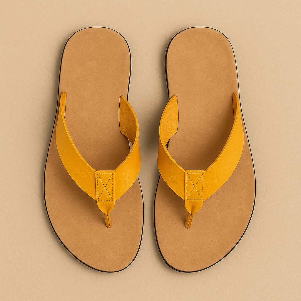 Ischia Luxe Flip-Flops (Leather-Look Strap)