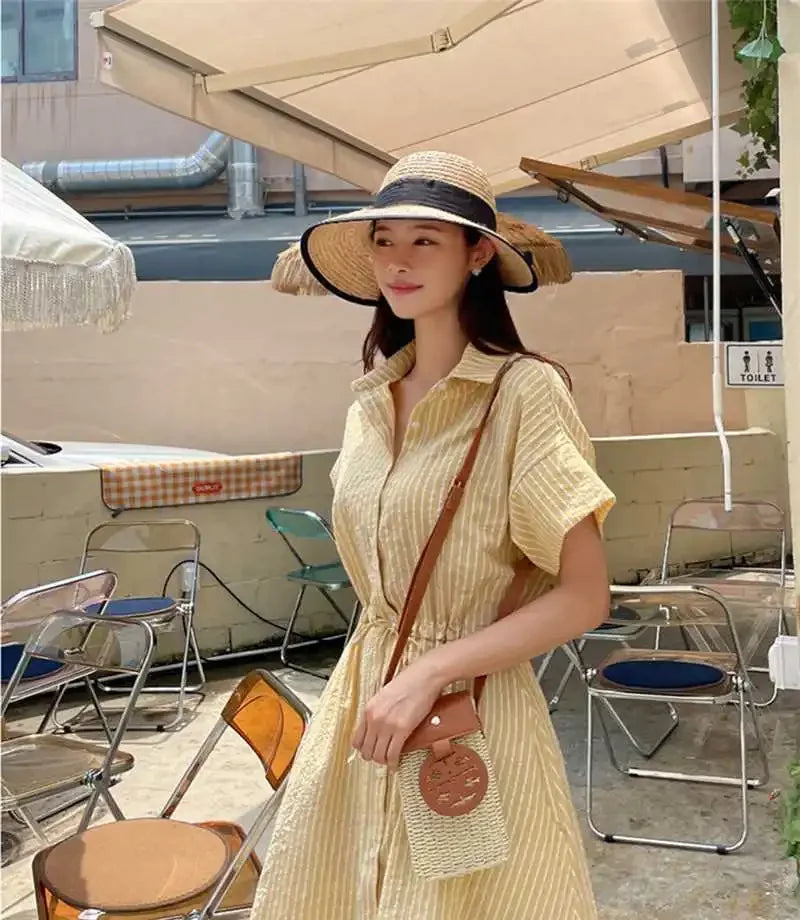 Amalfi Stripe Midi Dress