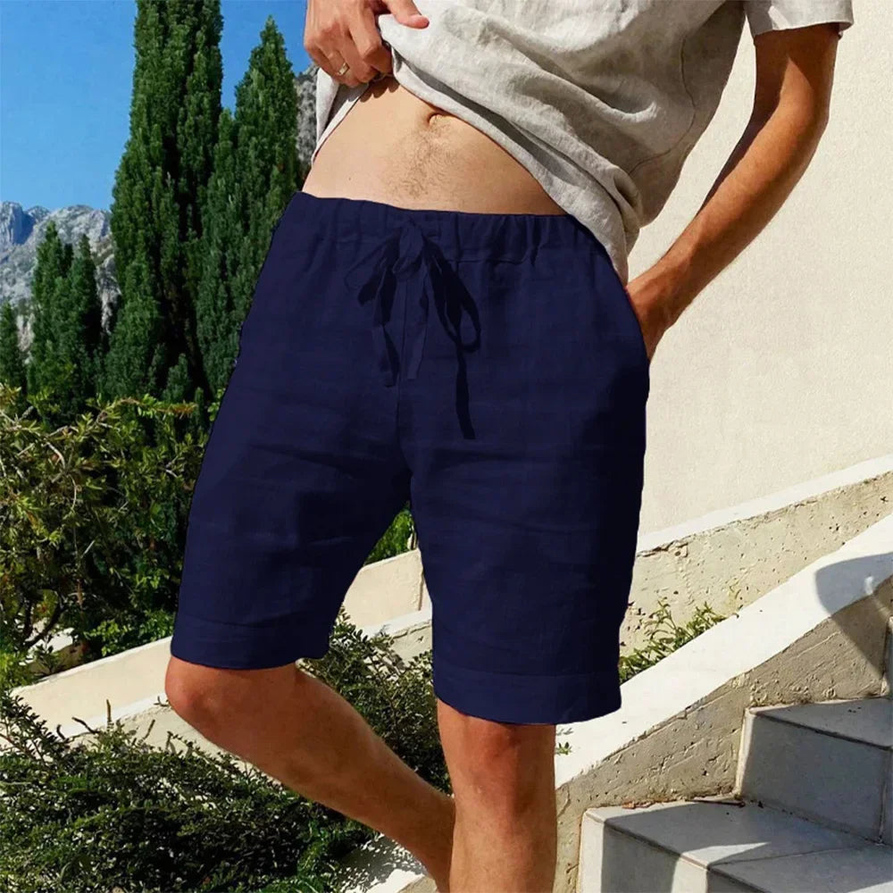 Ischia Linen-Cotton Short