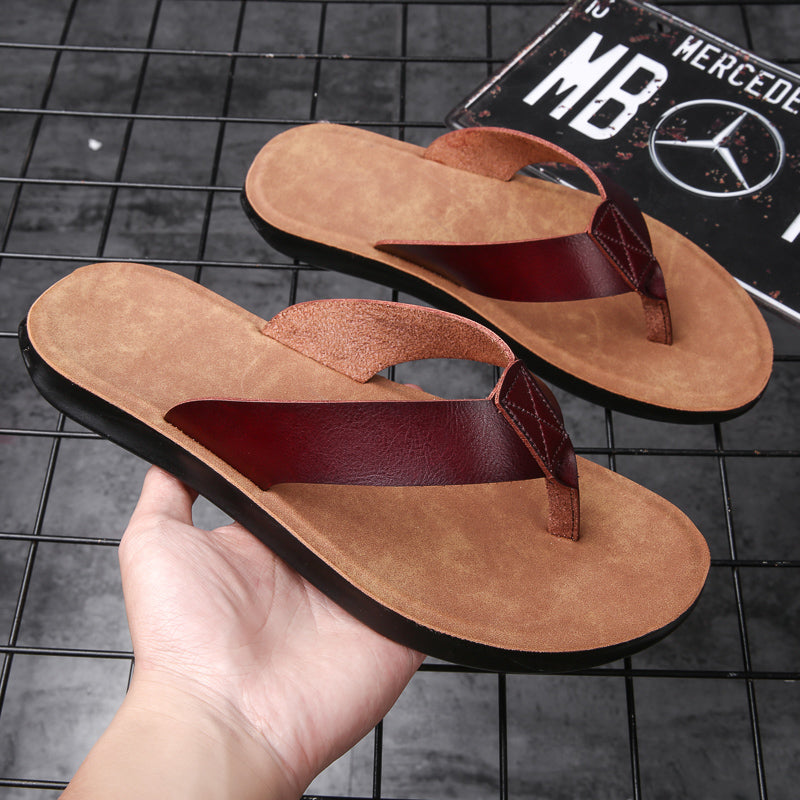 Ischia Luxe Flip-Flops (Leather-Look Strap)