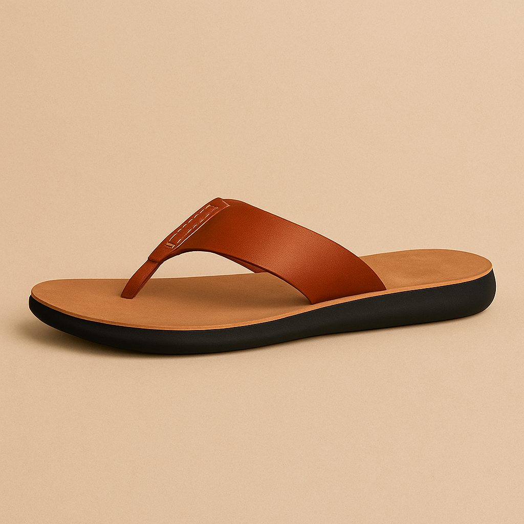 Ischia Luxe Flip-Flops (Leather-Look Strap)