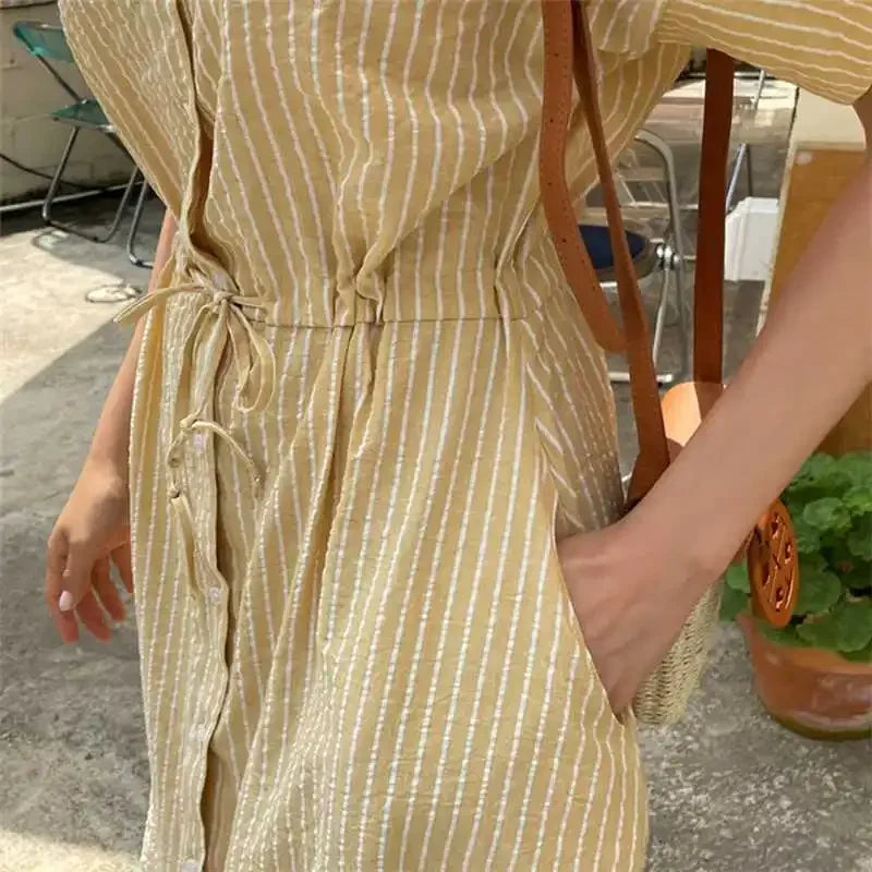 Amalfi Stripe Midi Dress