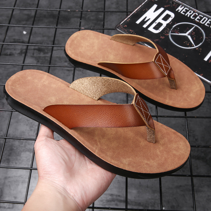 Ischia Luxe Flip-Flops (Leather-Look Strap)