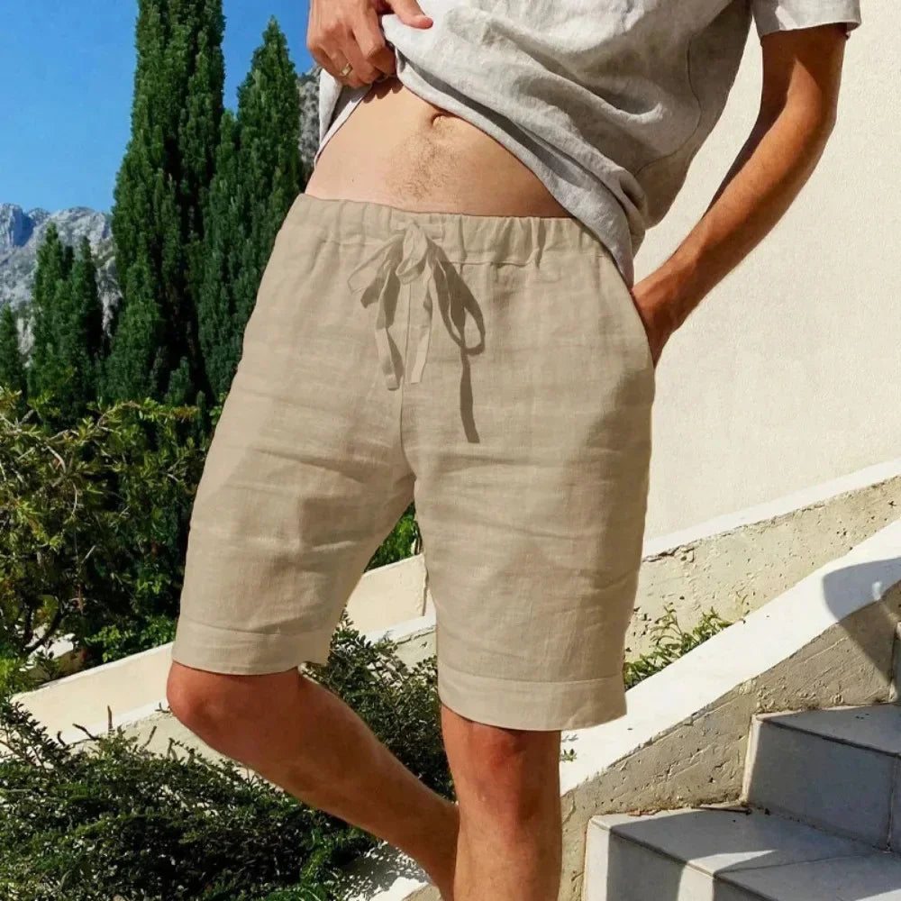 Ischia Linen-Cotton Short
