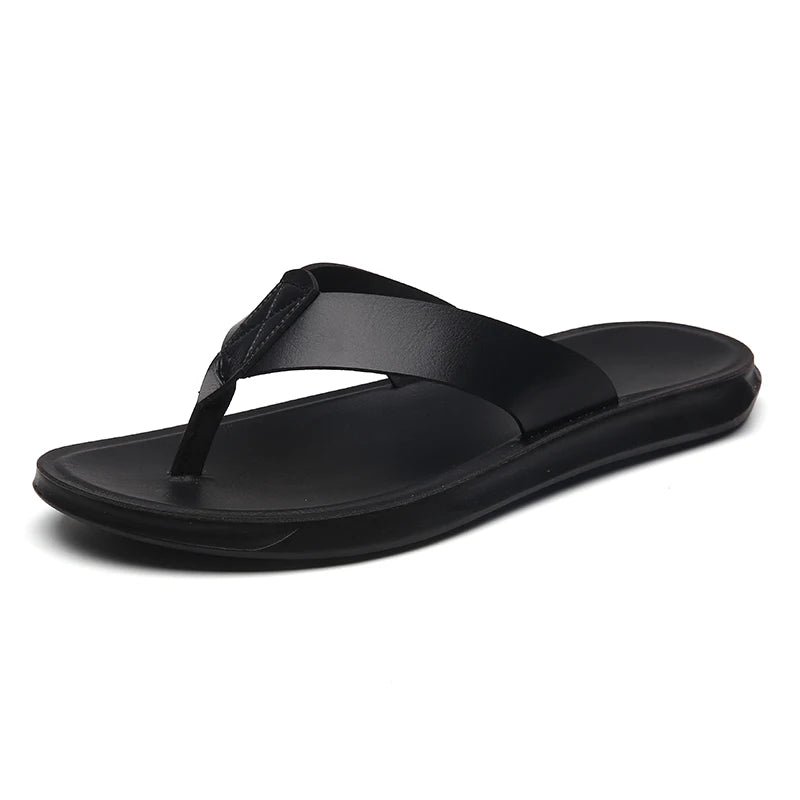 Ischia Luxe Flip-Flops (Leather-Look Strap)