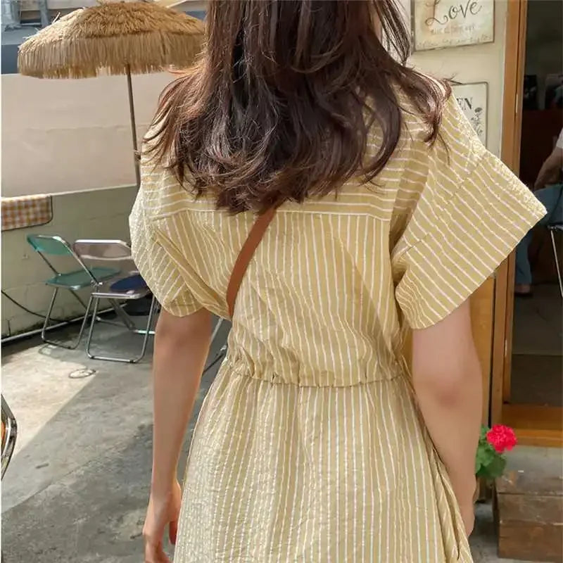 Amalfi Stripe Midi Dress