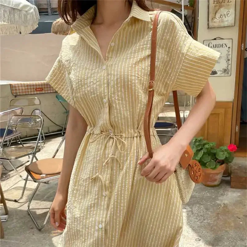 Amalfi Stripe Midi Dress