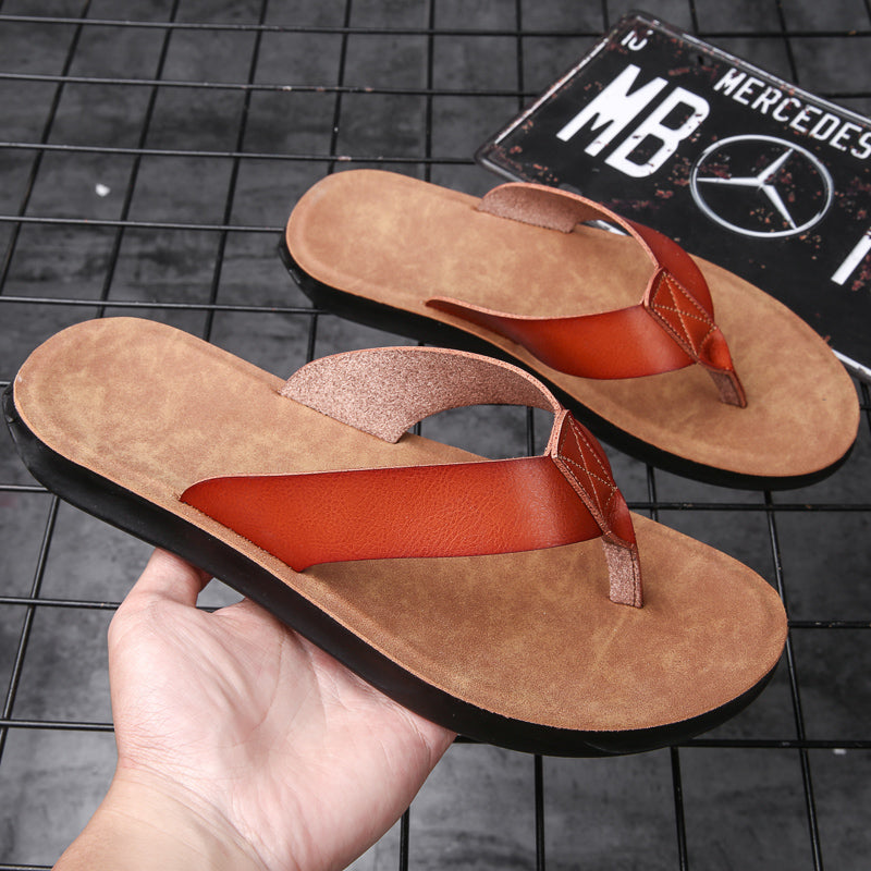 Ischia Luxe Flip-Flops (Leather-Look Strap)