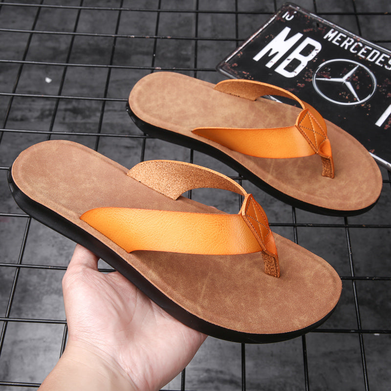 Ischia Luxe Flip-Flops (Leather-Look Strap)